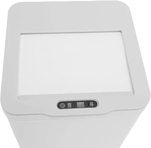 Miniatura 6 de POCREATION Bote de basura con sensor de movimiento sin contacto, cubo de basura eléctrico con sensor de patada automático de 9L con tapa