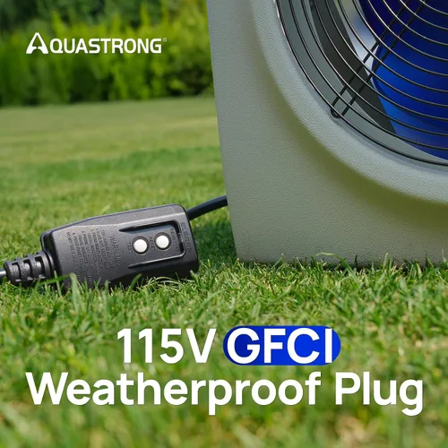 Miniatura 9 de AQUASTRONG Bomba de calor para piscina, calentador eléctrico para piscina sobre el suelo y en el suelo, calefacción y refrigeración para piscinas