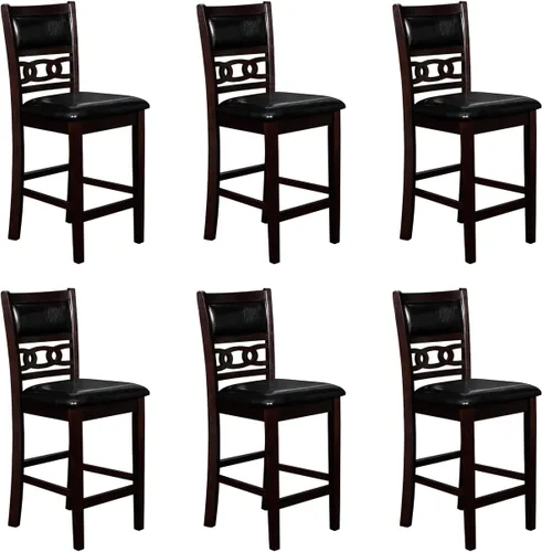 Miniatura 15 de New Classic Furniture Gia - Silla de comedor (juego de cuatro), asiento y respaldo tapizados en tela gris claro, color gris