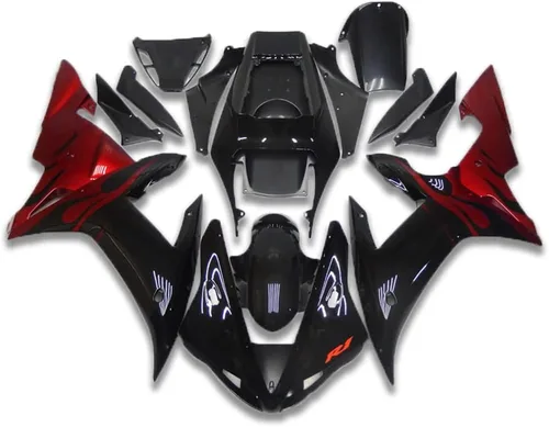 Miniatura 21 de Nardo gris carenado apto para Yamaha 2002 2003 YZF R1 inyección ABS plásticos carrocería kit cuerpo cuerpo cuerpo trabajo YZF-R1 02 03 AGY