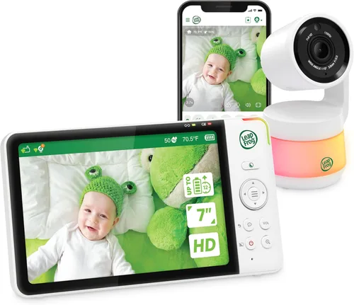 Miniatura 15 de LeapFrog Monitor de bebé LF925HD con cámara y audio, monitor de bebé de acceso remoto WiFi de 1080p, cámara panorámica e inclinación de 360°, zoom