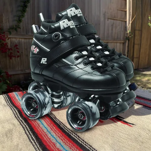 Miniatura 2 de Sure Grip Rock GT50 Negro Elegantes Patines de Interior para Hombres y Mujeres con Compuesto de Nylon, Ruedas de 62mm en Espiral y Rodamientos ABEC-5