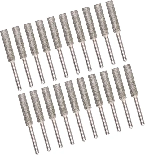 Miniatura 6 de Juego de 20 piezas de afilador de motosierra para motosierra para ruedas de 7/32 pulgadas y cadenas de sierra de cadena grandes (plateado)