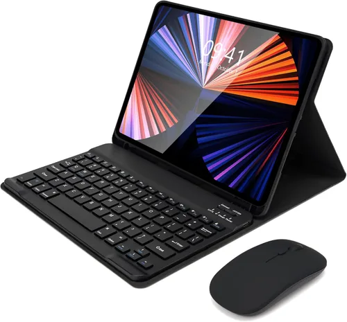 Miniatura 19 de SOPPY Funda con teclado Bluetooth y mouse para iPad de 11ª generación (A16) de 11 pulgadas 2025, 10ª generación de 10.9 pulgadas 2022, funda Azul