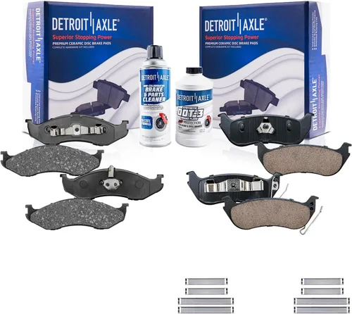 Miniatura 24 de Detroit Axle - Pastillas de Freno para Nissan Altima Sentra 350Z Juke INFINITI G35, Pastillas de Freno Cerámica Delanteras y Traseras Reemplazo