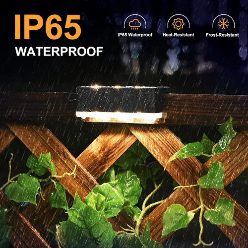 Miniatura 9 de SOLPEX Luces Solares para Cercas, 6 LEDs Luces Solares para Exteriores Impermeables Alimentadas por Energía Solar para Terraza, Escalera, Porche