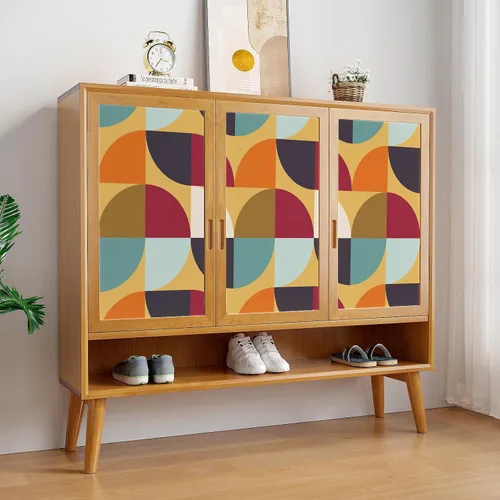 Miniatura 2 de VaryPaper Papel tapiz geométrico abstracto para despegar y pegar, papel de contacto geométrico moderno para gabinetes, impermeable, autoadhesivo