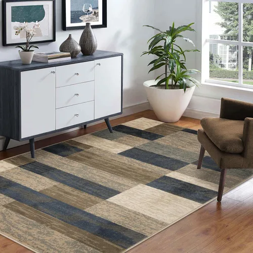 Miniatura 21 de BNM Indoor Small Area Rug, Jute Backing, Modern Geometric, Perfect for Living Room, Dining Room, Bedroom, Hardwood Floors, Office, Dorm, Entryway