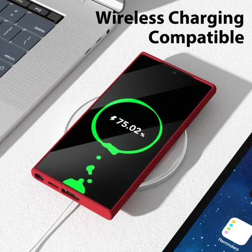 Miniatura 7 de oakxco Funda para teléfono Samsung Galaxy S22 Ultra de silicona líquida, linda delgada fina suave de goma TPU cubierta de gel suave para mujeres