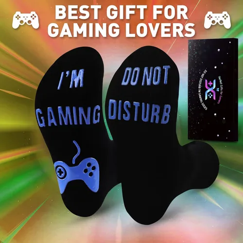 Miniatura 3 de Calcetines de juego Do Not Disturb, calcetines de gamer, regalos para adolescentes, niños, mujeres, padres, padres, hijos, amantes del juego