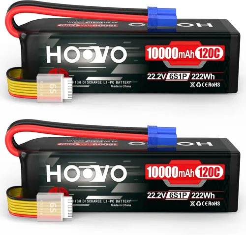 Miniatura 9 de HOOVO 4S Lipo Battery 14.8V 10000mAh 120C RC Battery EC5 Plug Soft Case Compatible con RC Cars, Drones, DJI, FPV, RC Avión, Racing Hobby 2