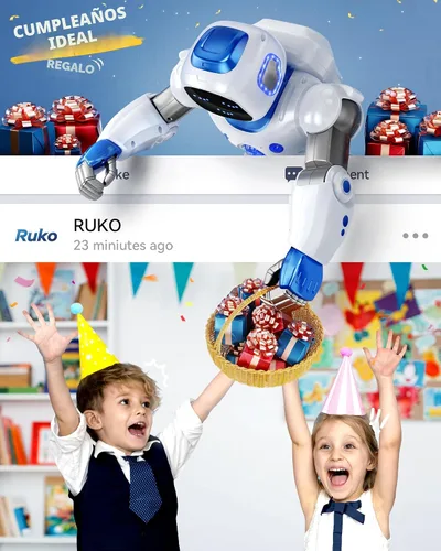 Miniatura 2 de Ruko 1088 - Robot inteligente para niños, gran robot interactivo programable con control remoto, control por aplicación, regalo de cumpleaños