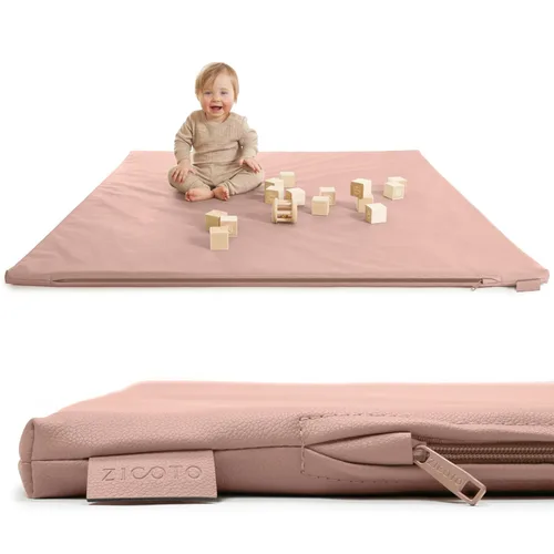 Miniatura 10 de Elegante Alfombra de Juego de Cuero Vegano para Bebé - Alfombra de Piso Suave y Fácil de Limpiar que Crea un Área de Juego Segura para tu Bebé - La