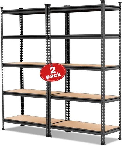 Miniatura 10 de WORKPRO Estantería de almacenamiento de metal de 5 niveles, 48 pulgadas de ancho x 24 pulgadas de profundidad x 72 pulgadas de alto, estante