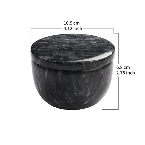 Miniatura 8 de jalz jalz Caja de Sal de Mármol Guardador de Especias Negro Gran Salero Material Natural Contenedor de Sal Especiero Gran Capacidad