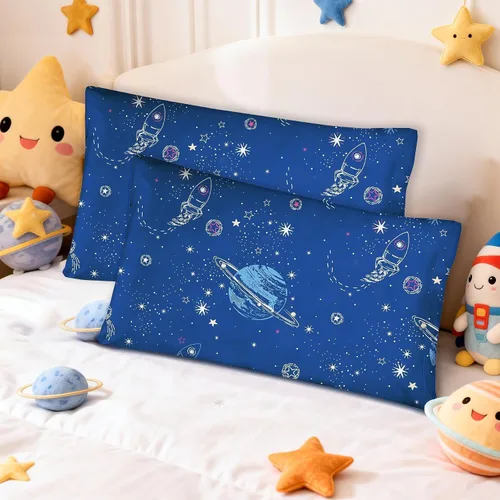 Miniatura 13 de MAG Juego de 2 fundas de almohada tamaño Queen de color blanco, 20 x 30 pulgadas, para niños, adolescentes