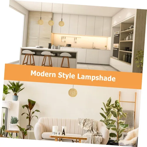 Miniatura 8 de DOITOOL 2 sets cubierta de luz de uso interior tejida pantalla lámpara colgante decorativa para dormitorio 2 unids*2