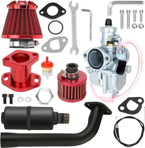 Miniatura 10 de YOXUFA Carburador 212cc VM22 Kit de Silenciador de Escape Etapa 2 de Reemplazo para Motor Predator 224cc 196cc 200cc 6.5hp Coleman CT200U BT200X