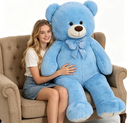 Miniatura 18 de MaoGoLan Oso de peluche gigante de 47 pulgadas, gran oso de peluche clásico para novia, novio, niños, 4 pies grande de peluche para decoración