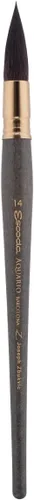 Miniatura 8 de Escoda Aquario Gold Series 1140 Joseph Zbukvic - Brocha para acuarela y acrílica, mango corto, trapeador redondo, pelo de ardilla natural Petit Gris