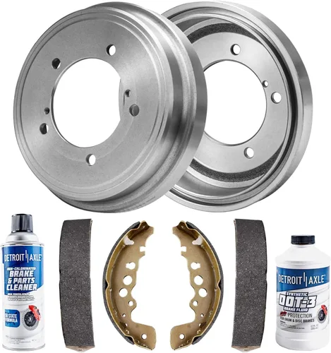 Miniatura 17 de Detroit Axle - Kit de freno trasero para Chrysler Town & Country Dodge Grand Caravan VW Routan, repuesto de pastillas de freno de cerámica