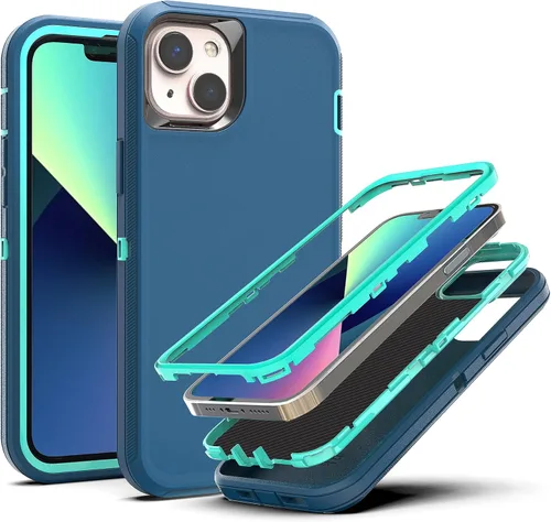 Miniatura 10 de YmhxcY Funda para iPhone 13 Pro Max, iPhone 12 Pro Max, a prueba de golpes, a prueba de caídas, a prueba de polvo, a prueba de caídas, 3 capas