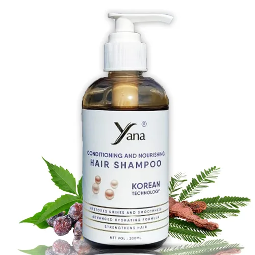 Champú anticaspa Yana con acondicionador para caída del cabello en hombres y mujeres, adecuado para cabello teñido, para rutina diaria.