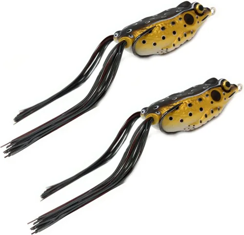 Miniatura 12 de Reaction Tackle Ranas de cuerpo hueco para pesca de lubina, señuelo ultra realista sin malas hierbas para lubina, cabeza de serpiente, lucio y más