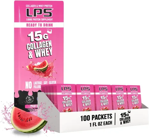 Nutritional Designs LPS Suplemento líquido de colágeno y proteína de suero - Bebida sin OMG, sin azúcar, promueve la piel y el cabello saludables