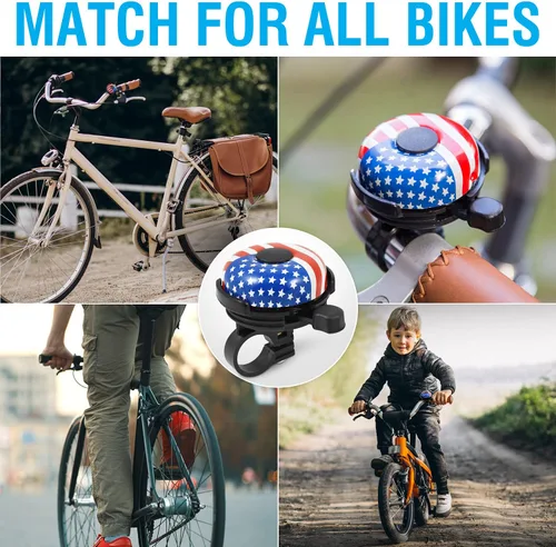 Miniatura 3 de MARQUE Campana de Bicicleta para Adultos y Niños – Bonito, Fuerte y Claro Sonido de Timbre de Bicicleta – Accesorios Esenciales para Bicicleta