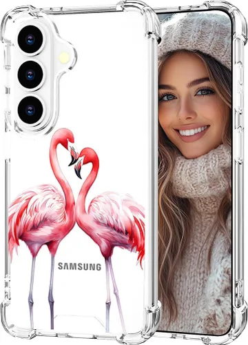 Miniatura 101 de Hungo Funda compatible con Samsung Galaxy S23 con diseño floral y bonito diseño transparente, femenino para mujeres y niñas, con hermoso clavel