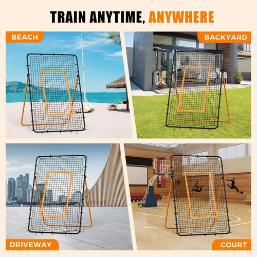 Miniatura 7 de Volleyball Rebounder Net - Portable 7x4 ft Training Equipment for Spike and Smash Practice - 5 Rebound Angles Custom Target Area for Volleyball