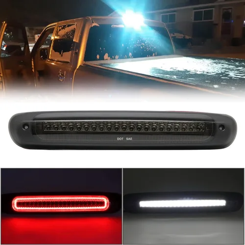 Miniatura 7 de R&F Auto Tercera luz de freno LED de repuesto para Silverado Sierra1500 2500HD 3500HD 2014-2019, luz estroboscópica de carga de techo, lámpara
