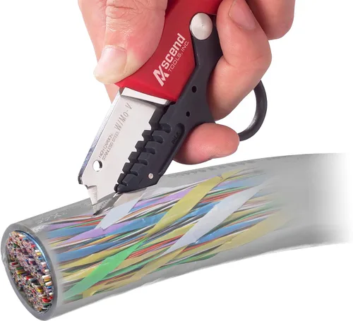 Miniatura 3 de Ascend Tools 6-4/5 pulgadas Pro Cable Aislamiento Chaqueta Eliminación/Cortadora Cuchillo y Herramienta de pelado de Alambre