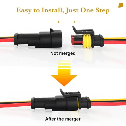 Miniatura 5 de Conector Impermeable de Enchufe de 3 Pines 16AWG, Conectores de Cables Eléctricos Automotrices Macho y Hembra Arnés Adecuados para Automóvil