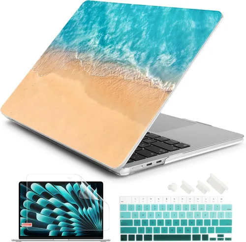 Miniatura 21 de Batianda Funda prémium para MacBook Air de 15 pulgadas M5 2026 M4 2025 M3 2024 M2 2022, ultra delgada de 0.047 in, carcasa rígida de plástico