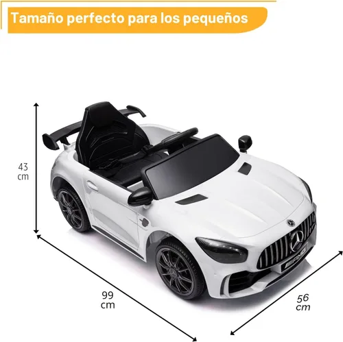 Miniatura 5 de Winado 12V Auto eléctrico para niños, con licencia de Mercedes Benz AMG GTR, con batería, control remoto para padres, asiento más ancho, luces LED