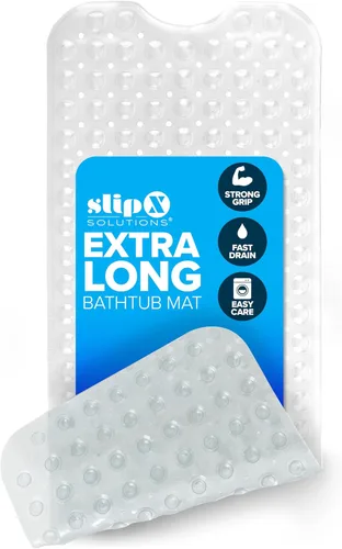 SlipX Solutions - Alfombrilla extra larga y de agarre fuerte para bañera y ducha, para ancianos y niños, de 39 x 16 pulgadas, antideslizante, para