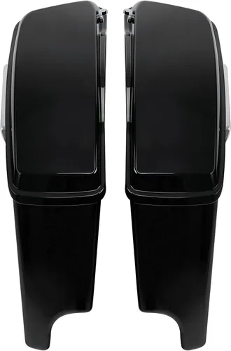 Miniatura 6 de XFMT Alforjas para motocicleta de 5 pulgadas, extendidas con cierres cromados para Harley Touring Road King, Street Glide Road Glide Electra Glide