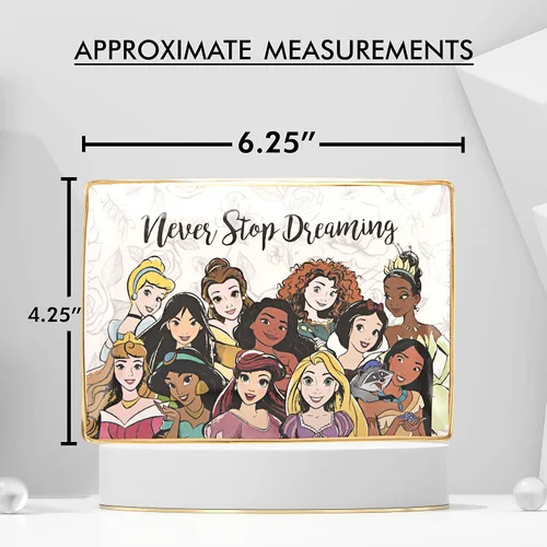 Miniatura 5 de Disney Princess Jewelry Tray - Plato de cerámica para baratijas - Plato para anillos con Ariel Tiana Bella Jazmín y más princesas