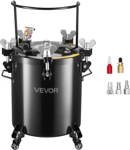 Miniatura 10 de VEVOR Olla de presión para pintura en aerosol, 0.5 Gal/2 L, pulverizador de pintura de olla de presión, dos pistolas de aerosol de φ1.8mm + φ3mm