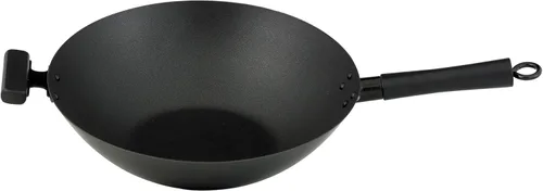Miniatura 10 de Juego de Wok de Helen's Asian Kitchen - Sartén Wok con Tapa, Wok de Acero al Carbono de 13.5 Pulgadas - Wok Antiadherente de Fondo Plano