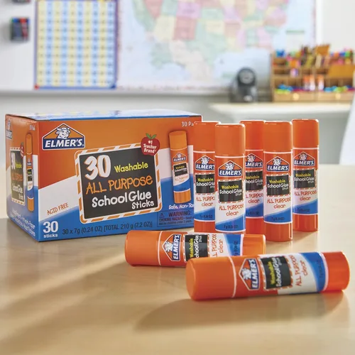 Miniatura 6 de Elmer's Barras de pegamento escolar púrpura desaparecidas, lavables, 0.27 onzas, para todo propósito, se seca transparente, no tóxico, sin ácidos