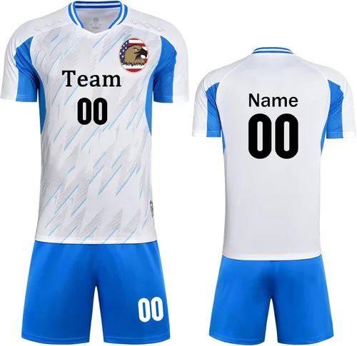 Miniatura 13 de Camisetas de fútbol personalizadas para niños, hombres y mujeres, camiseta y pantalones cortos de fútbol personalizados, uniformes de fútbol