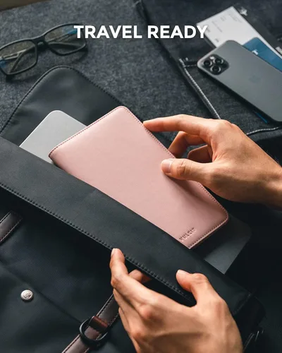 Miniatura 5 de VULKIT Billetera para pasaporte, con bloqueo RFID, cartera de viaje para hombres y mujeres