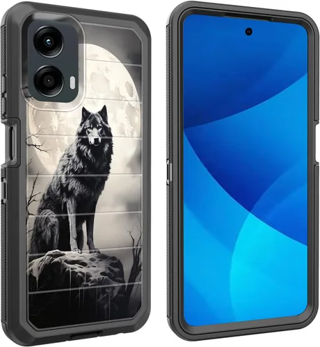 Miniatura 26 de Funda para Moto G Play 4G 2024, cuerpo completo, protección contra caídas, resistente, 3 capas, militar, resistente, duradera, para Motorola Moto G