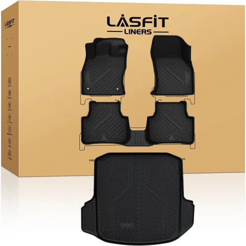 Miniatura 20 de LASFIT - Tapete de carga 3D para maletero de Volkswagen VW2018-2024 (ajuste 5 asientos), protección para todo tipo de clima, tapete de TPE de alta