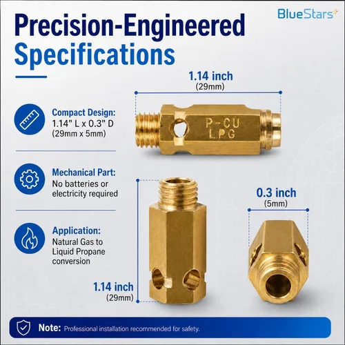 Miniatura 2 de 383EEL3002D - Kit de conversión de gas natural a gas propano líquido y piezas para secadores LG/Kenmore – Reemplaza AP5204371 PS3522300 LP11835