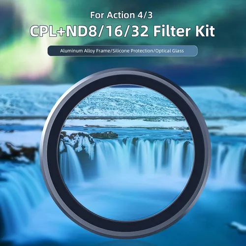 Miniatura 2 de Juego de filtros de lente de cámara para DJI Action 5 Pro Action 4 Action 3,4-Pack CPL ND32 ND16 ND8 Polarización de densidad neutra HD filtro