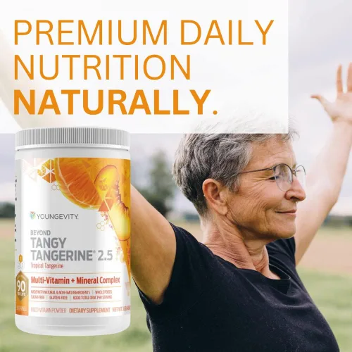 Miniatura 3 de Youngevity Beyond Tangy Tangerine 2.5 Tropical Tangerine Ultimate Complejo multivitamínico y mineral, hecho con alimentos naturales y integrales